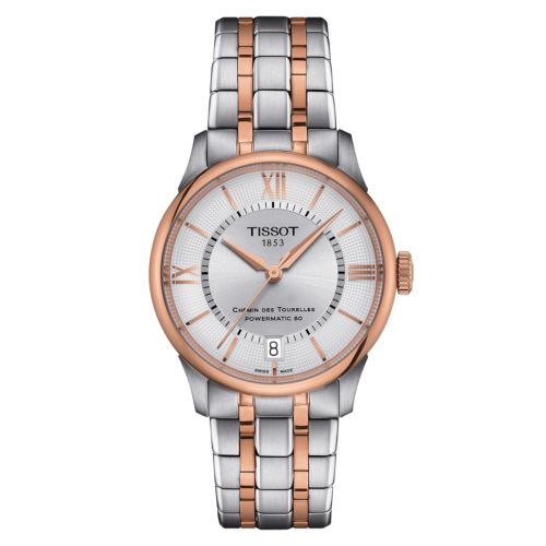 Tissot Chemin Des Tourelles Powermatic 80 34 Stainless Steel - Rose Gold / Silver / Bracelet